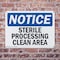 Signmission Sterile Processing Clean Area, 24 in W x Rectangle, Plastic OS-2PACK-NS-P-1824-L-18462 - alternate 4